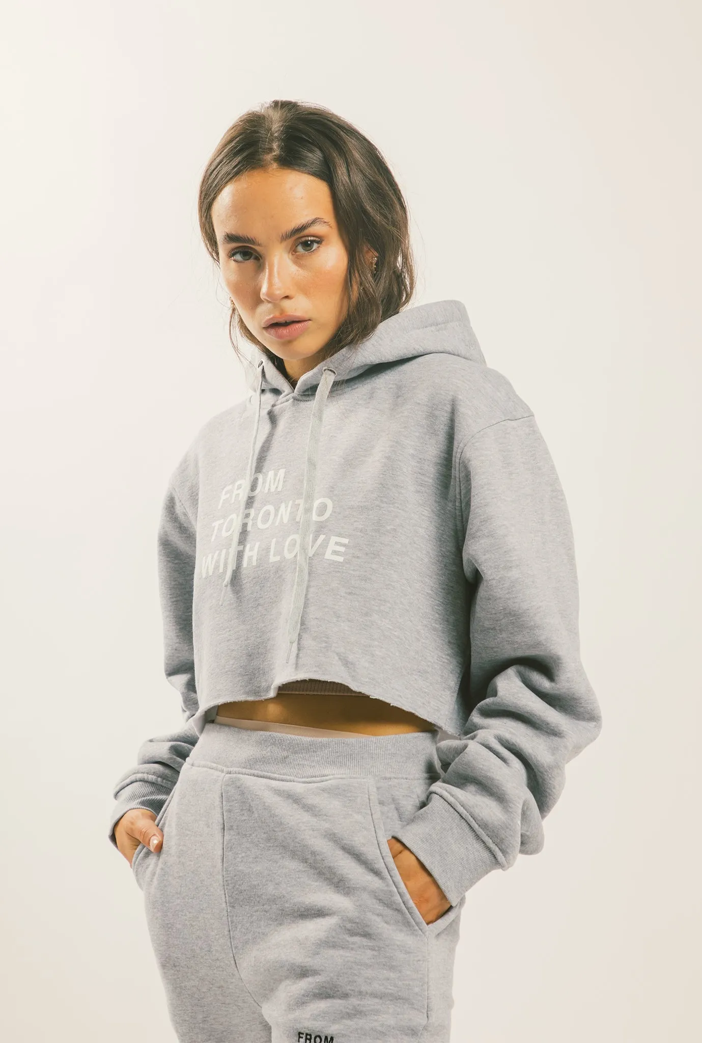 From Toronto With Love Cropped Hoodie - Grey sold by Peace-Collective product image thumbnail 3
