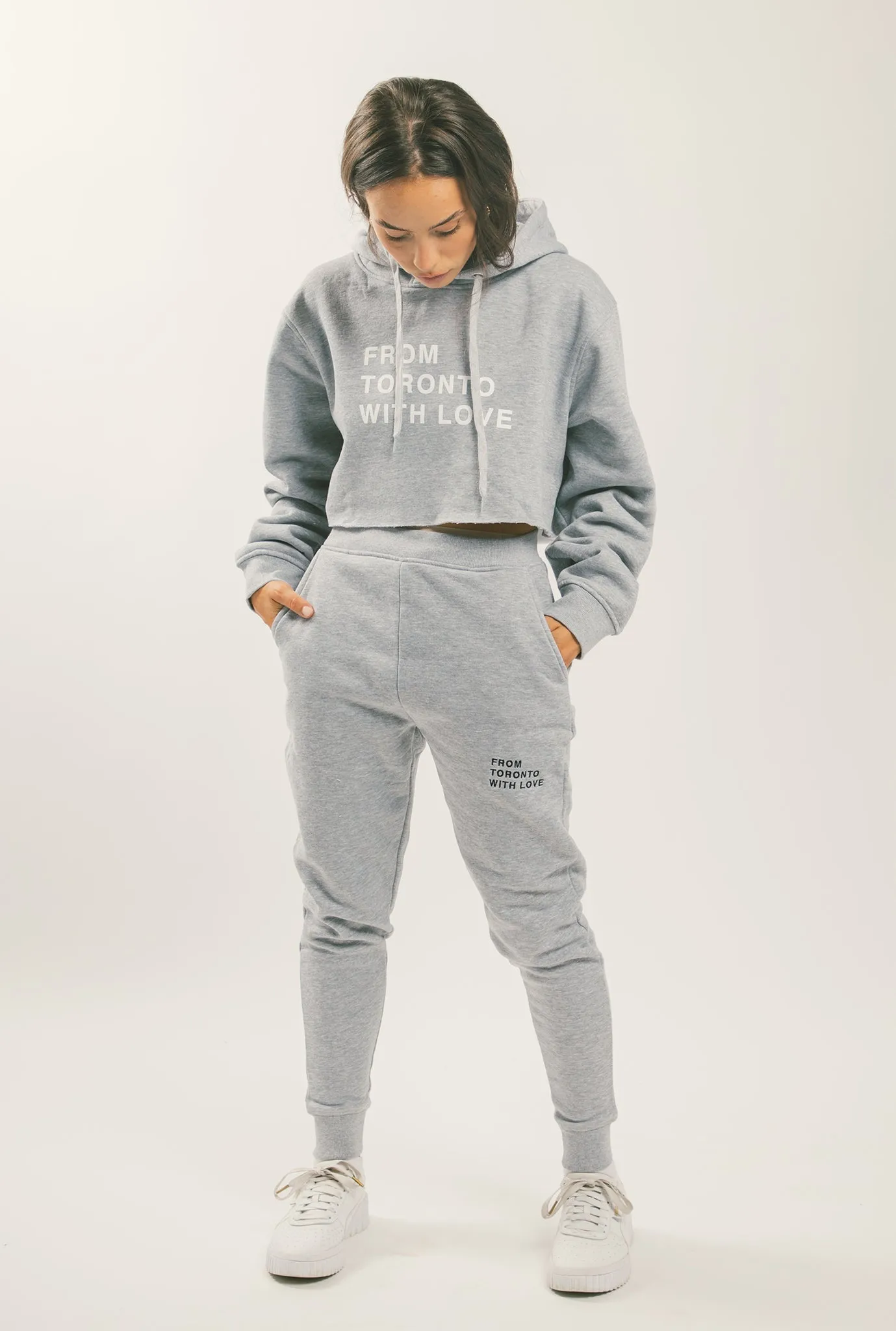 From Toronto With Love Cropped Hoodie - Grey sold by Peace-Collective product image thumbnail 4