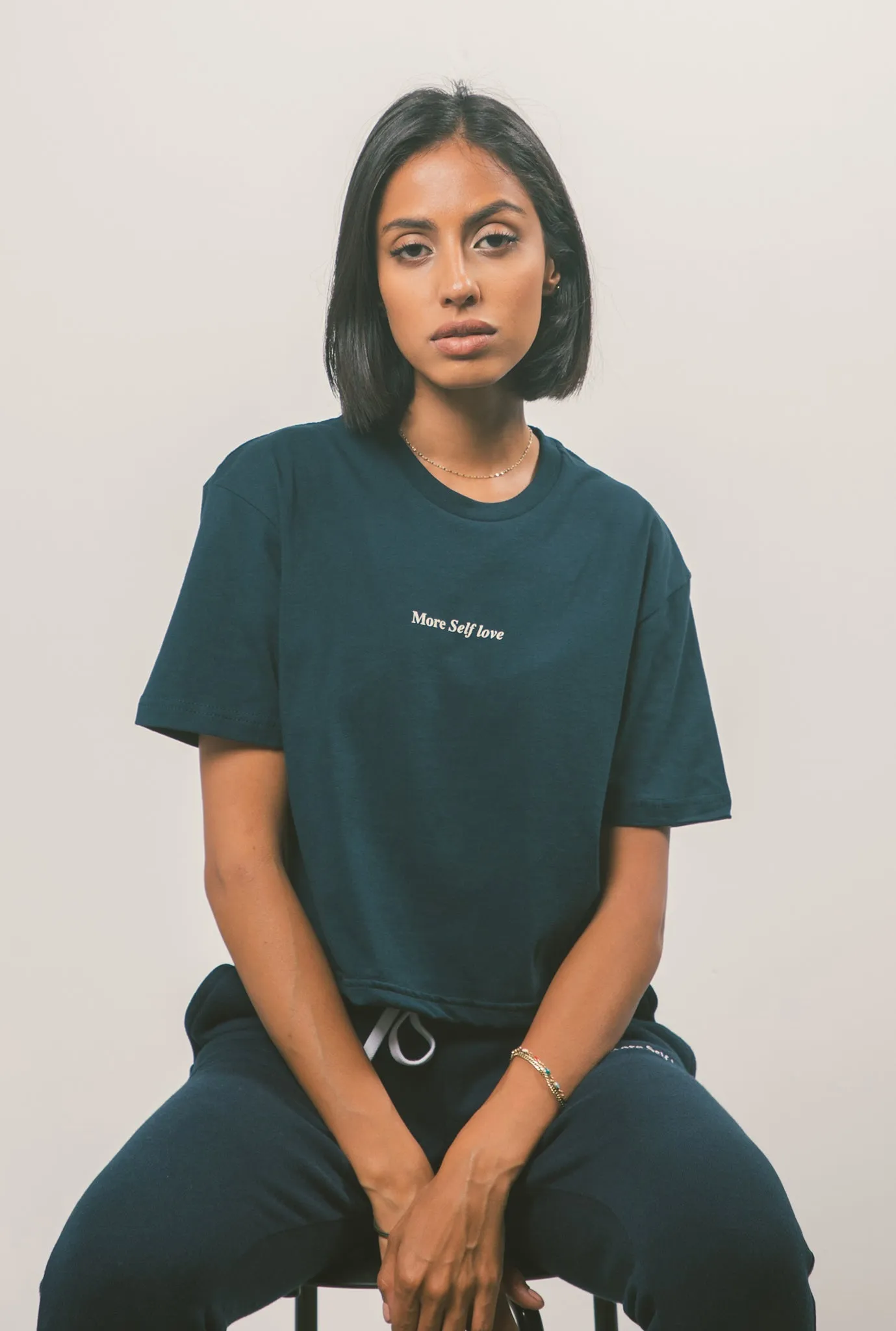 More Self Love Cropped T-Shirt - Navy sold by Peace-Collective product image thumbnail 3