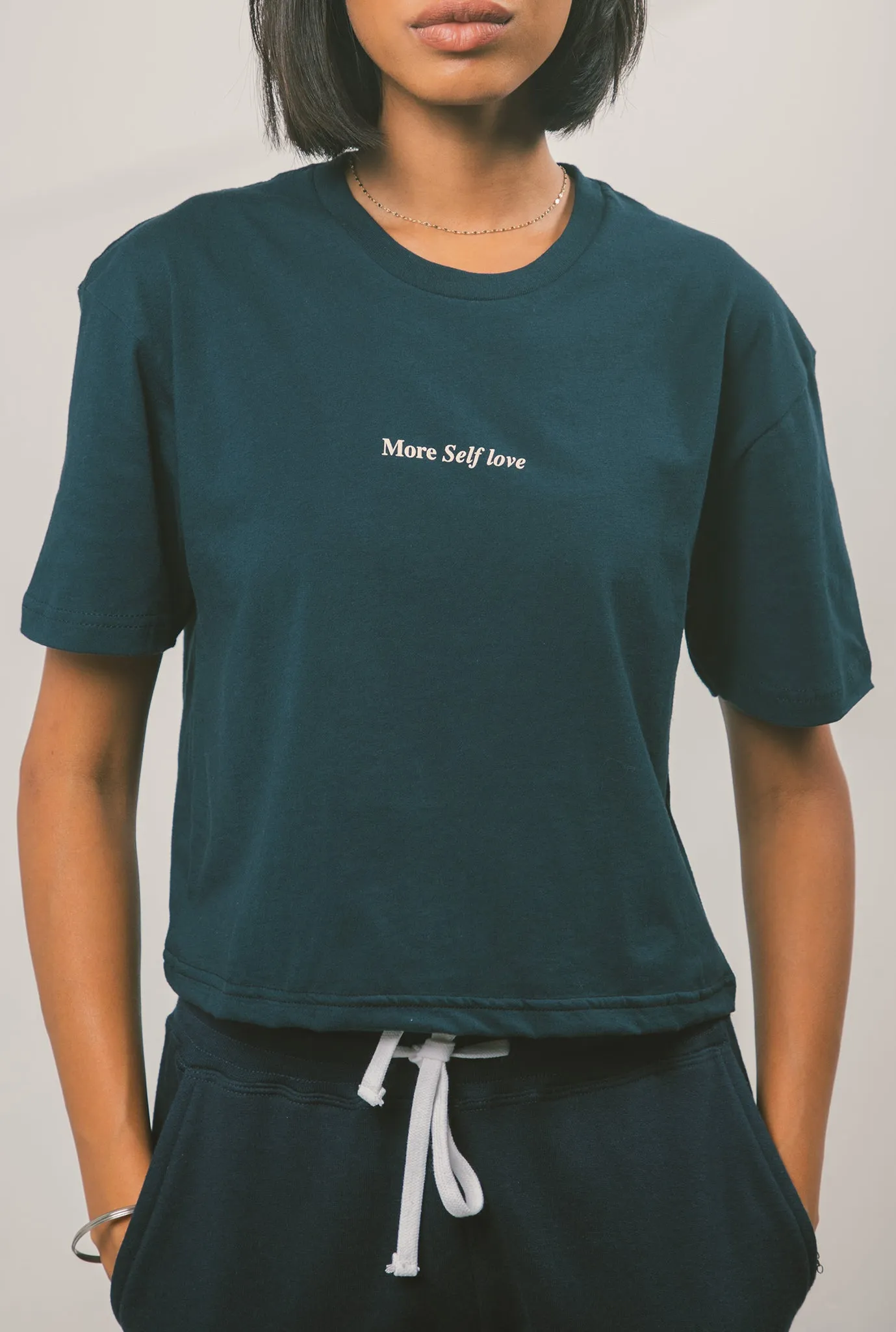 More Self Love Cropped T-Shirt - Navy sold by Peace-Collective product image thumbnail 4