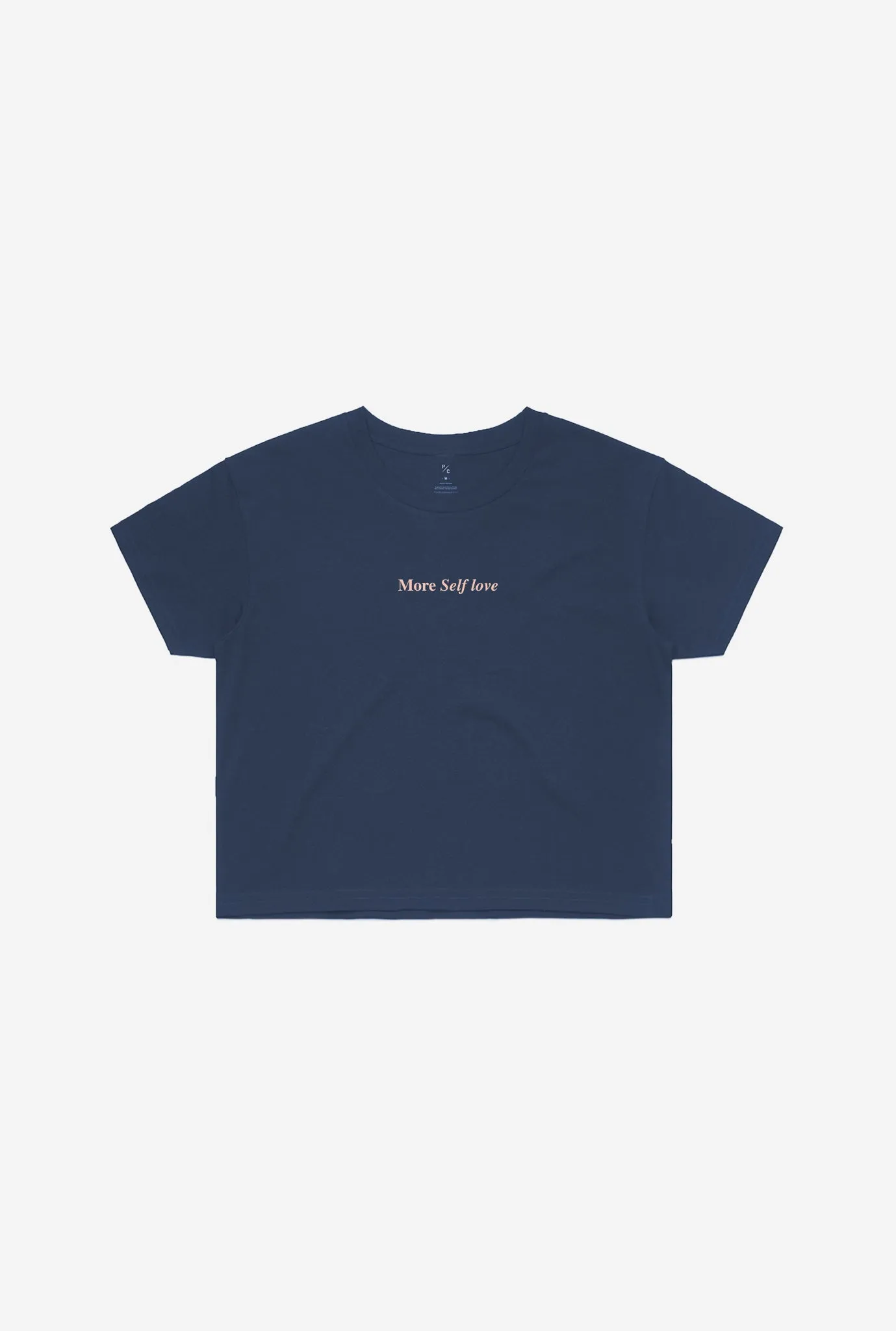 More Self Love Cropped T-Shirt - Navy sold by Peace-Collective
