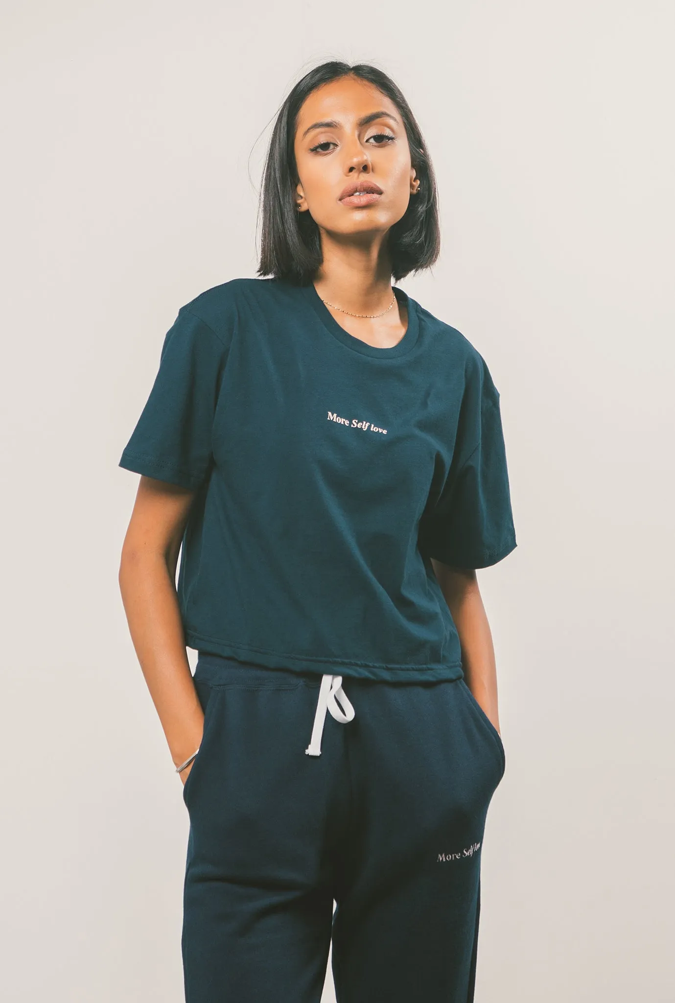 More Self Love Cropped T-Shirt - Navy sold by Peace-Collective product image thumbnail 2