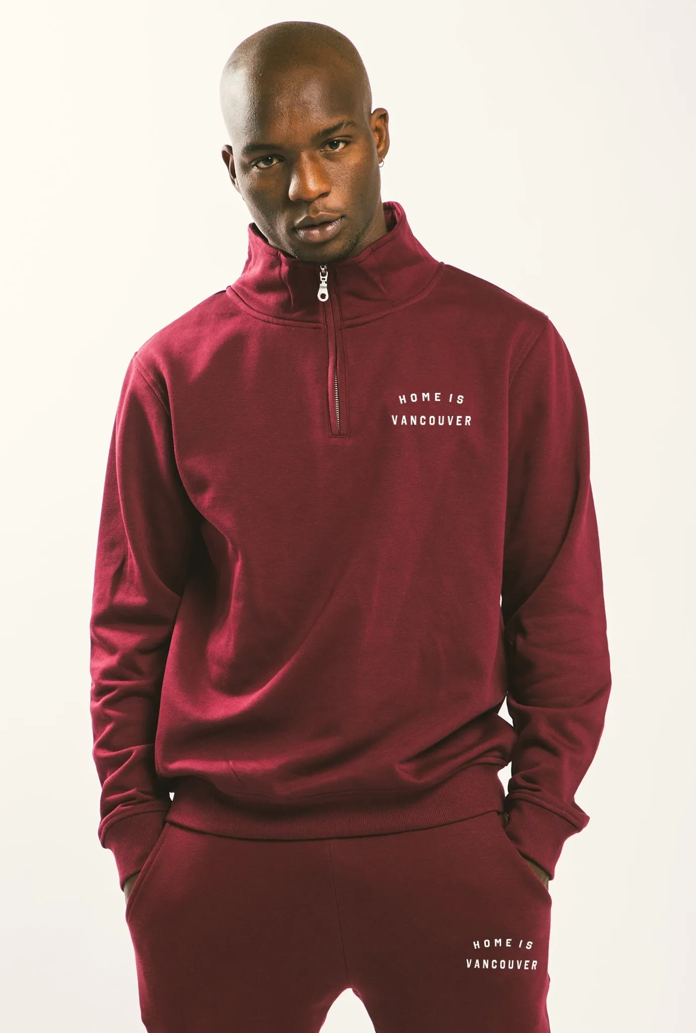 Home is Vancouver Quarter Zip - Maroon sold by Peace-Collective product image thumbnail 2
