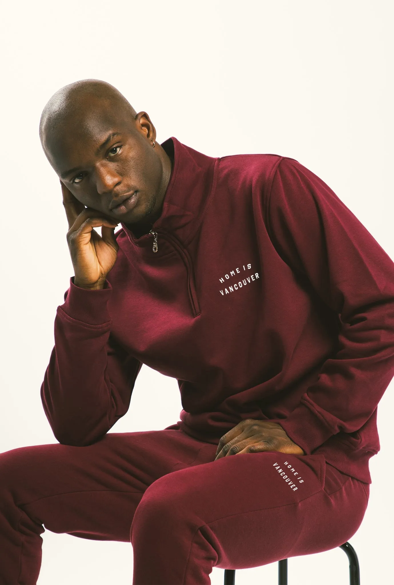 Home is Vancouver Quarter Zip - Maroon sold by Peace-Collective product image thumbnail 3