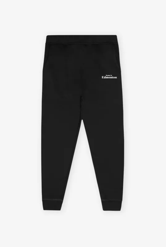 Home is Edmonton Jogger Black sold by Peace-Collective