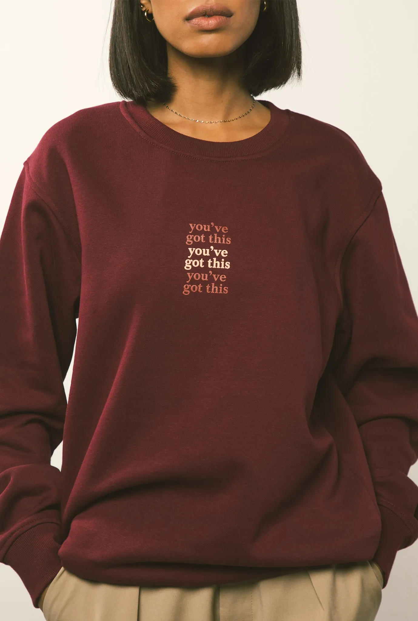 You've Got This Crewneck - Maroon sold by Peace-Collective product image thumbnail 4