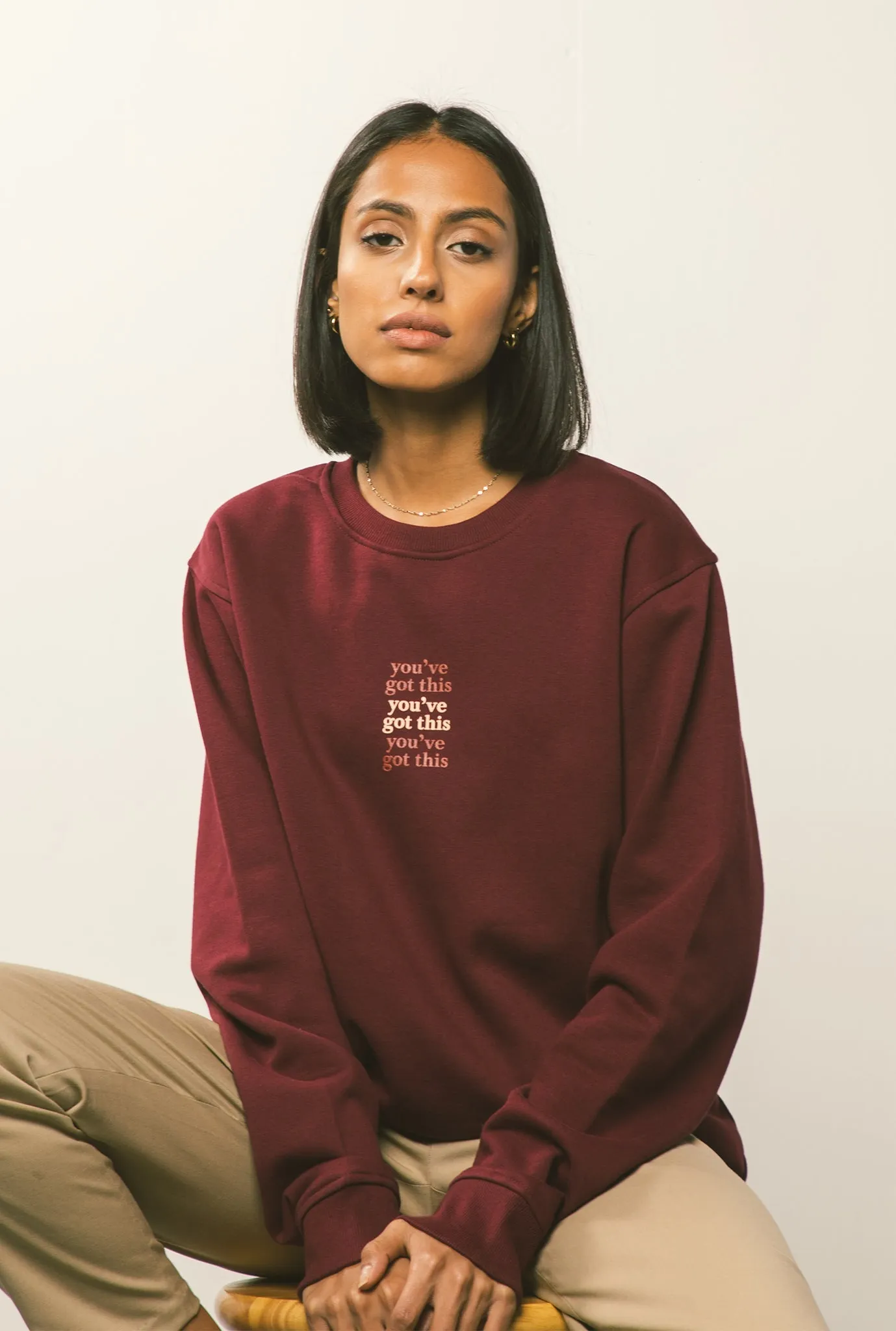 You've Got This Crewneck - Maroon sold by Peace-Collective product image thumbnail 3