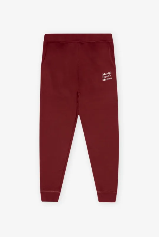 Mental Health Matters Jogger - Maroon sold by Peace-Collective
