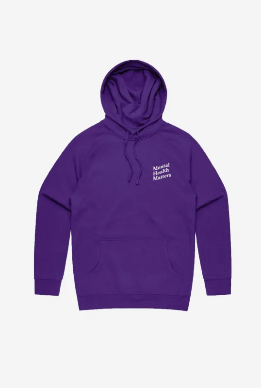 Mental Health Matters Hoodie - Purple sold by Peace-Collective