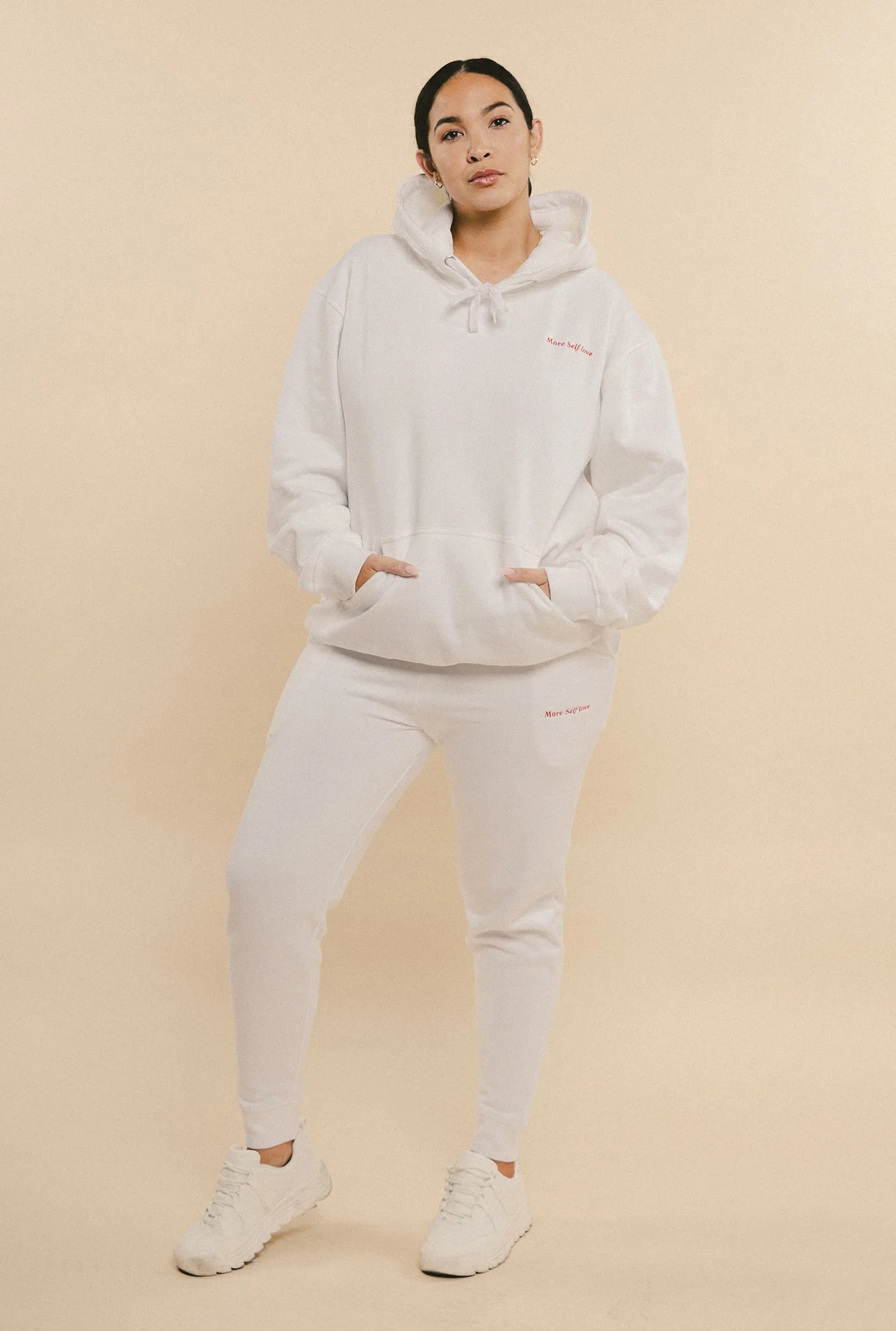 More Self Love Jogger - White/Red sold by Peace-Collective product image thumbnail 2