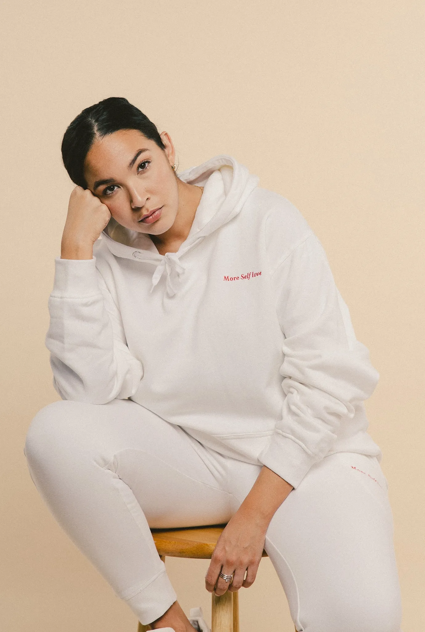 More Self Love Jogger - White/Red sold by Peace-Collective product image thumbnail 3