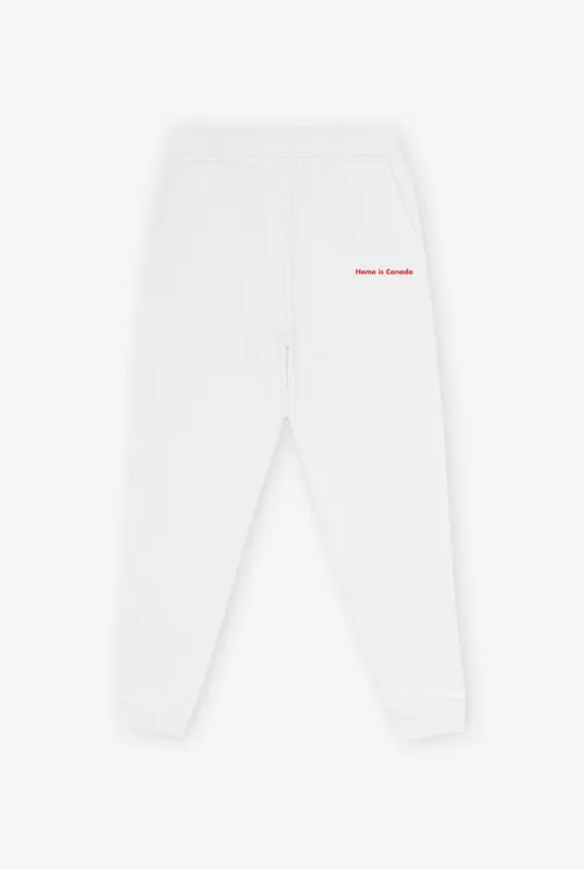 Home is Canada Minimal Jogger - White sold by Peace-Collective
