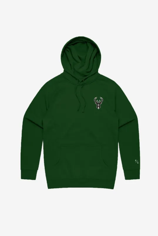 Milwaukee Bucks Logo Hoodie - Forest Green sold by Peace-Collective