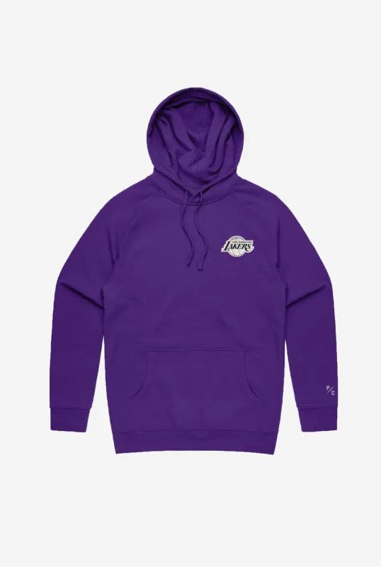 Los Angeles Lakers Logo Hoodie - Purple sold by Peace-Collective
