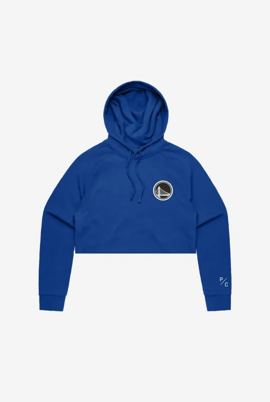 Golden State Warriors Logo Cropped Hoodie - Royal made by Peace-Collective