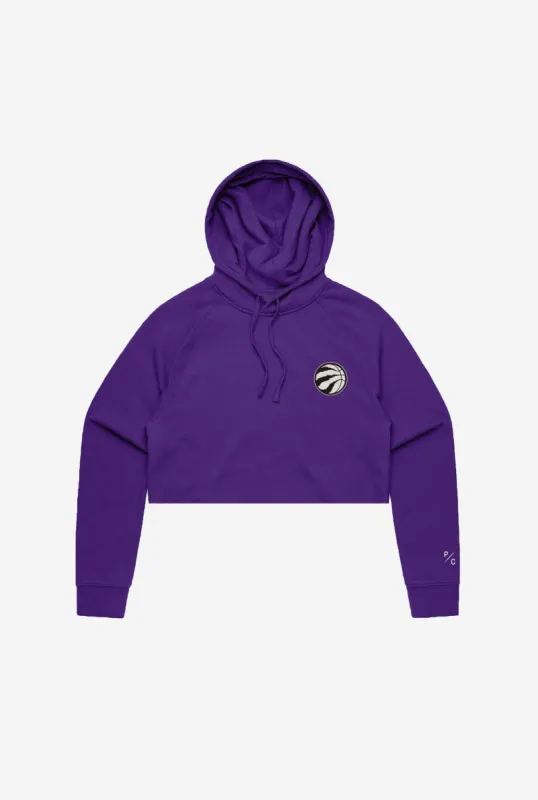Toronto Raptors Logo Cropped Hoodie - Purple sold by Peace-Collective