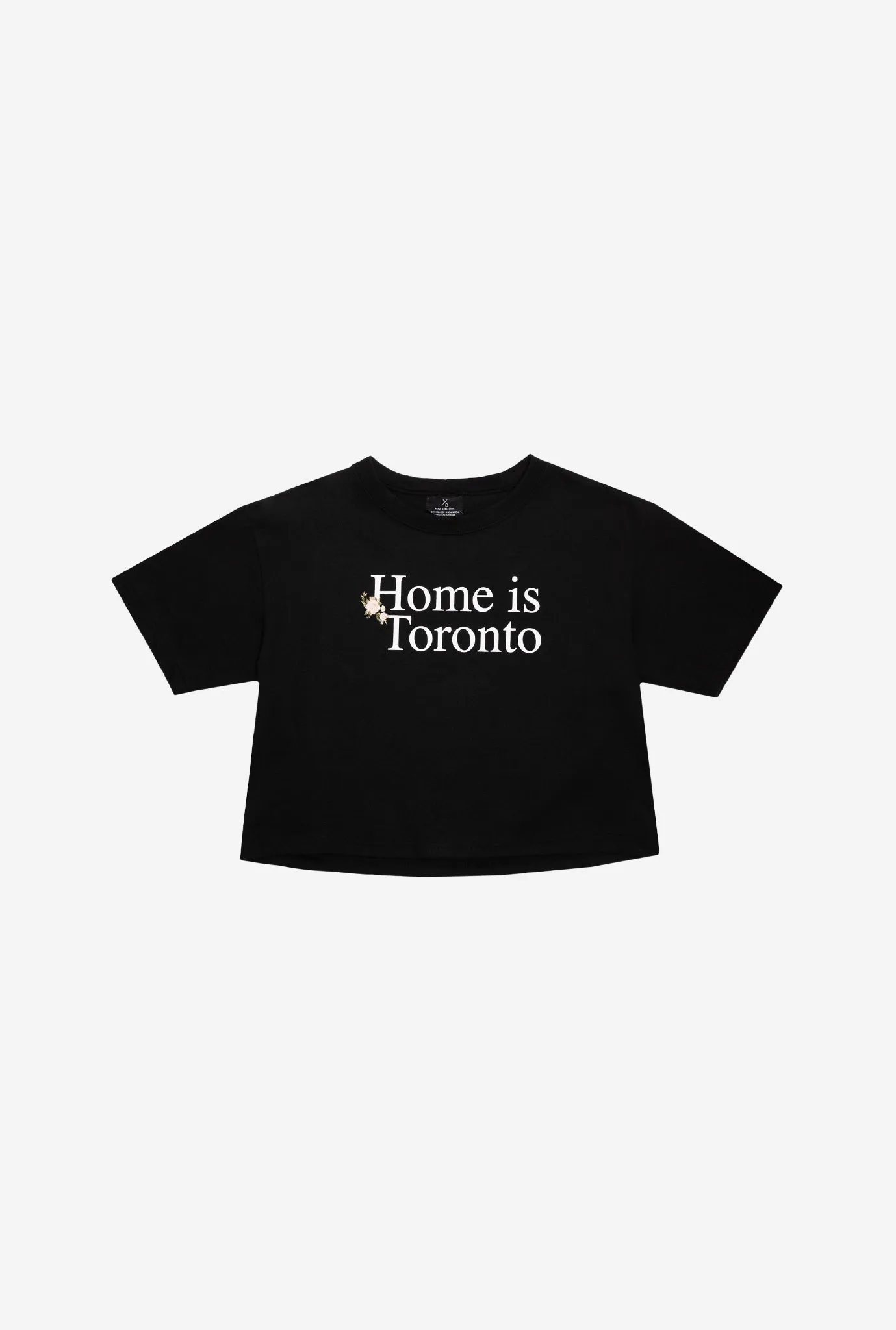 Home is Toronto Cropped Heavyweight T-Shirt - Black sold by Peace-Collective