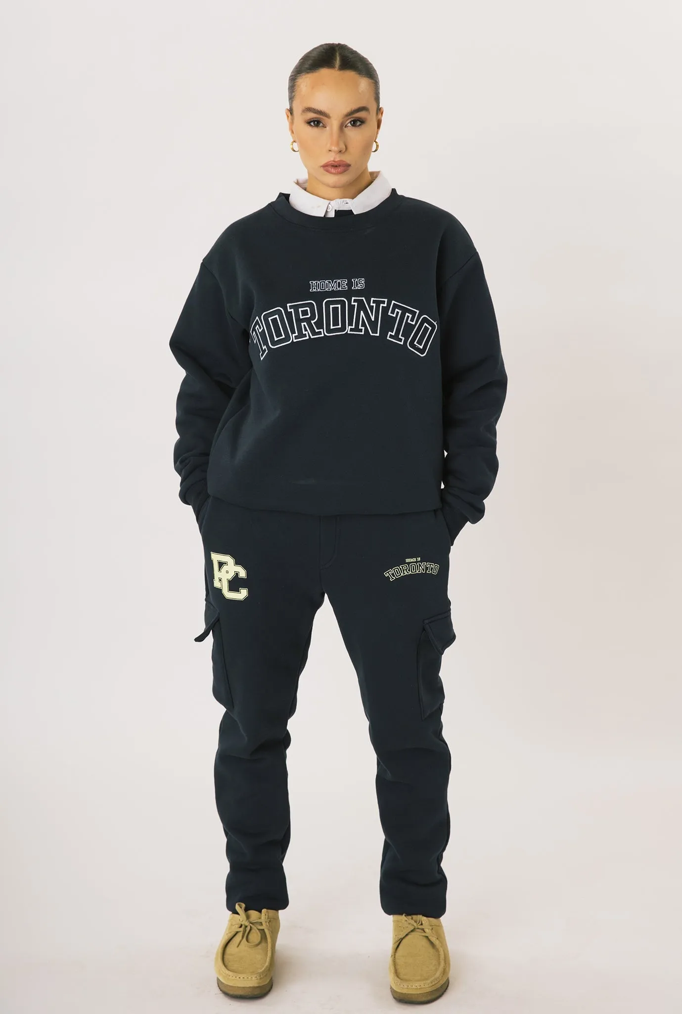 Home is Toronto Collegiate Cargo Jogger - Navy sold by Peace-Collective product image thumbnail 2