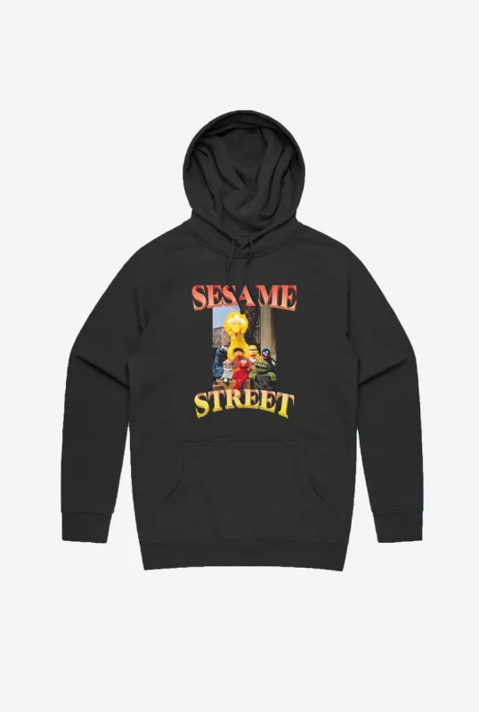 Sesame Street Rap Hoodie - Black sold by Peace-Collective