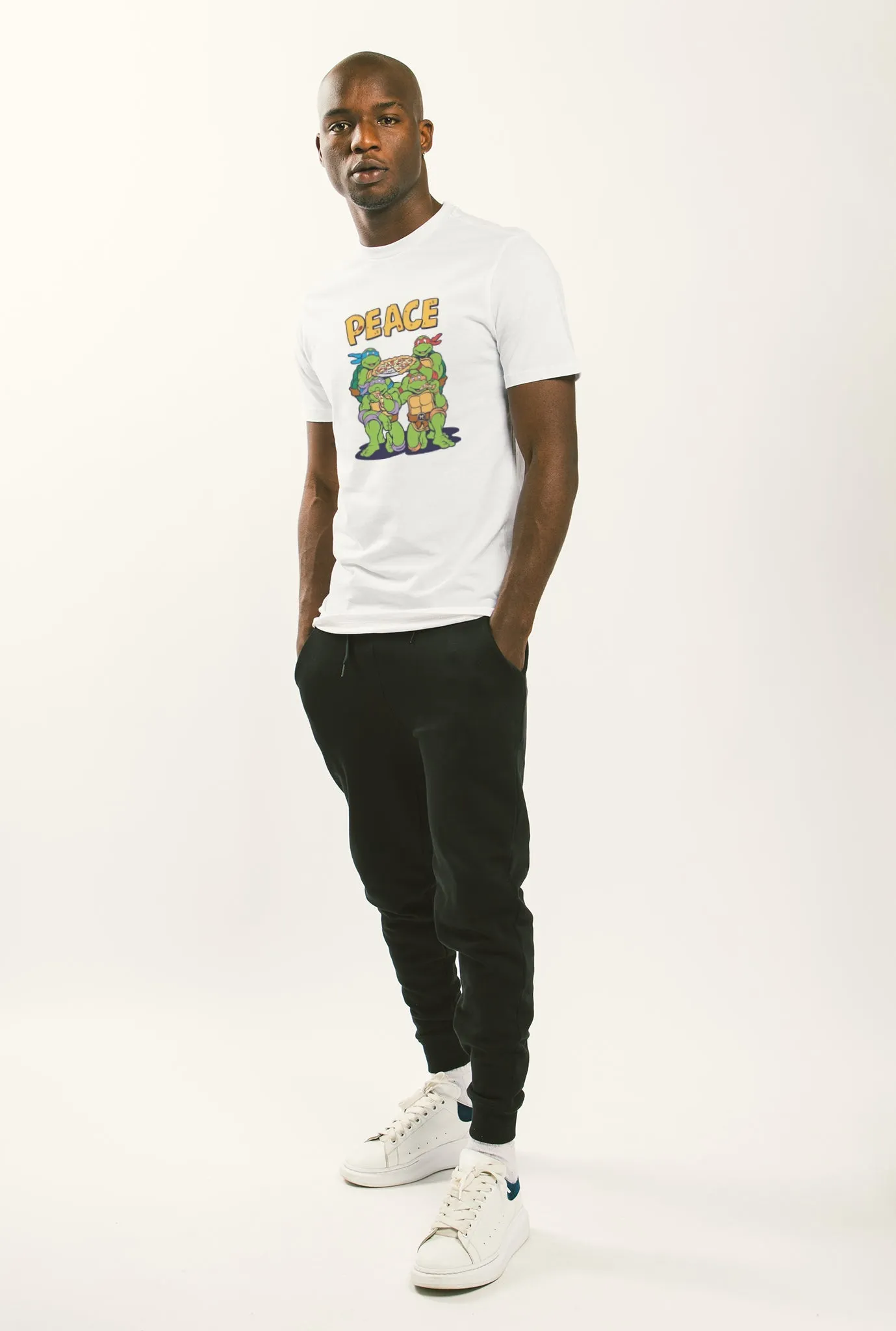 P/C x TMNT Peace Pizza T-Shirt - White sold by Peace-Collective product image thumbnail 5