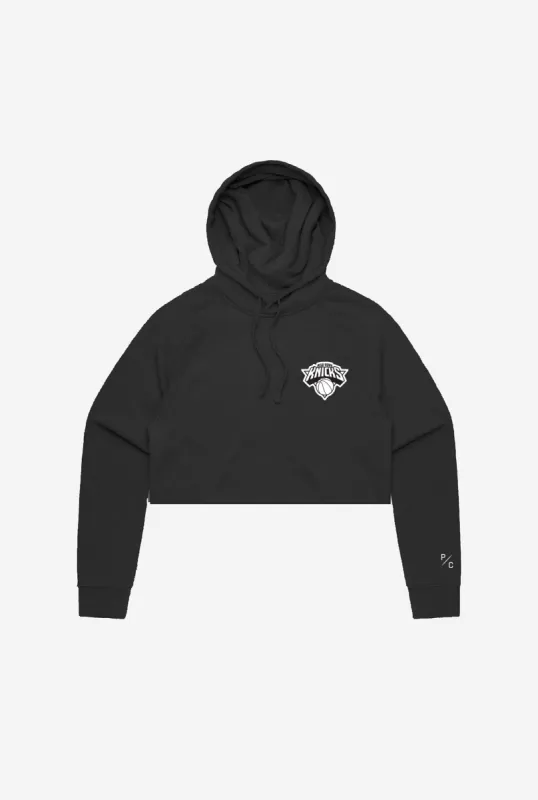 New York Knicks Logo Cropped Hoodie - Black sold by Peace-Collective