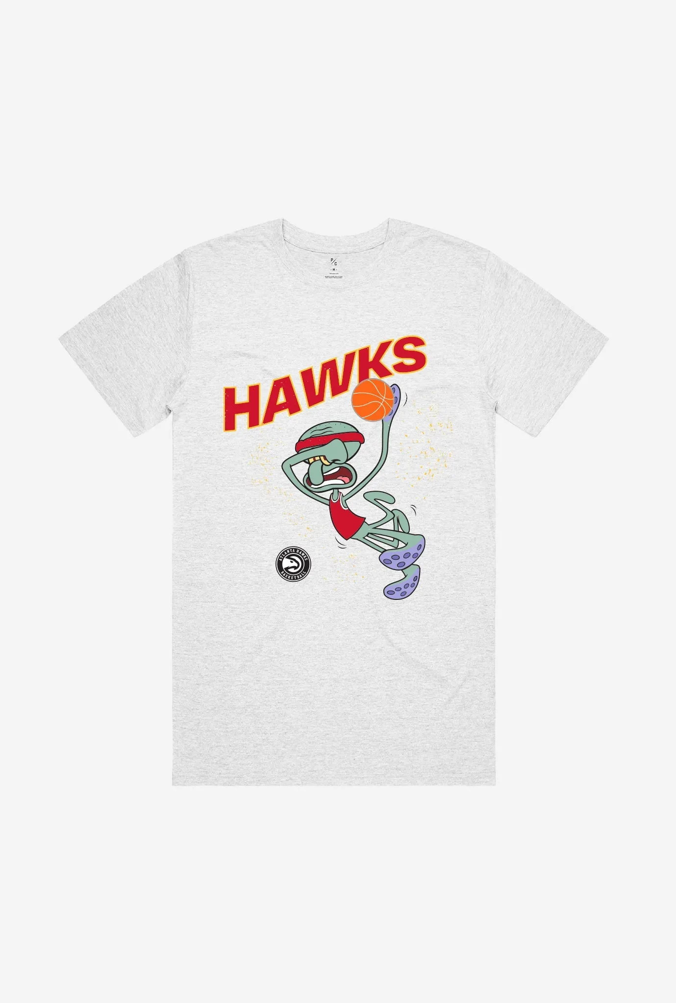 Atlanta Hawks Squidward T-Shirt - Ash sold by Peace-Collective