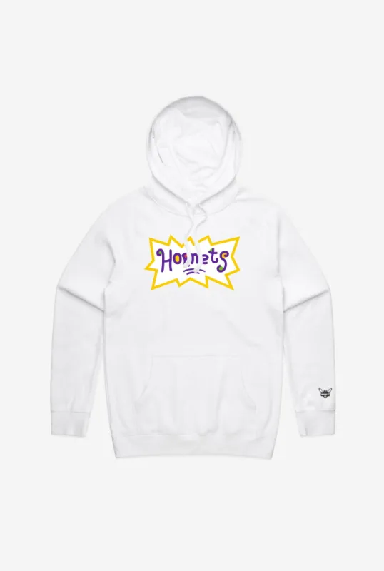 NBA x Rugrats Charlotte Hornets Hoodie - White sold by Peace-Collective