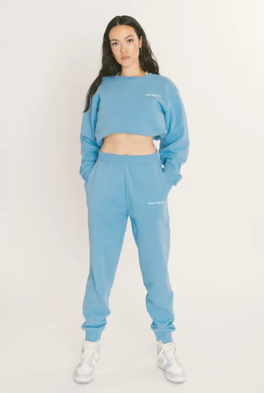 More Self Love Jogger - Vista Blue sold by Peace-Collective