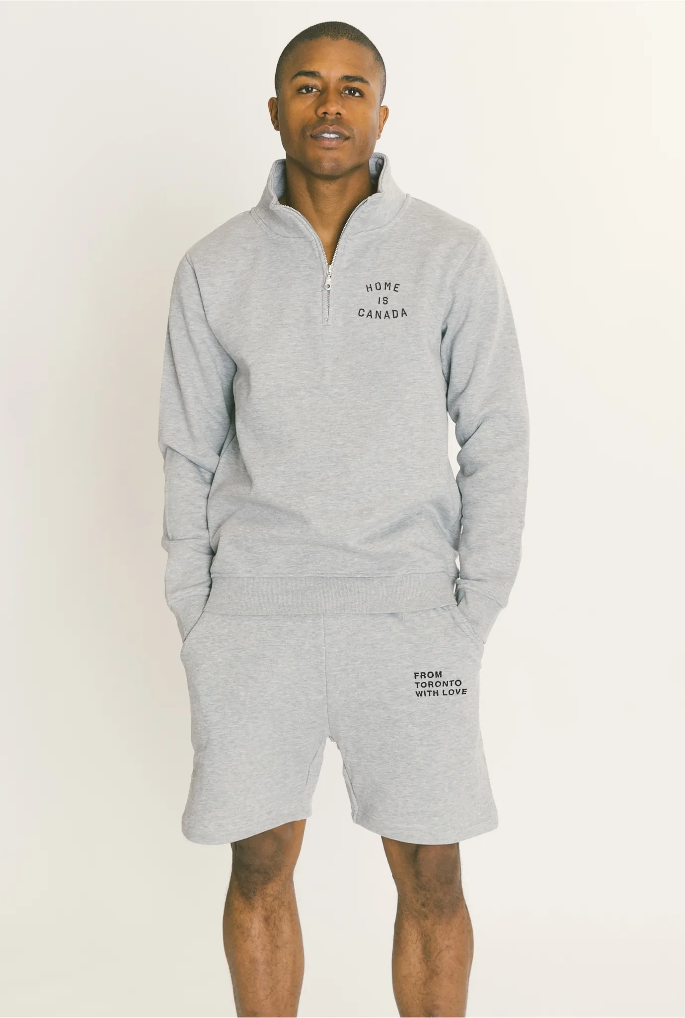 From Toronto with Love Fleece Shorts - Grey sold by Peace-Collective product image thumbnail 3