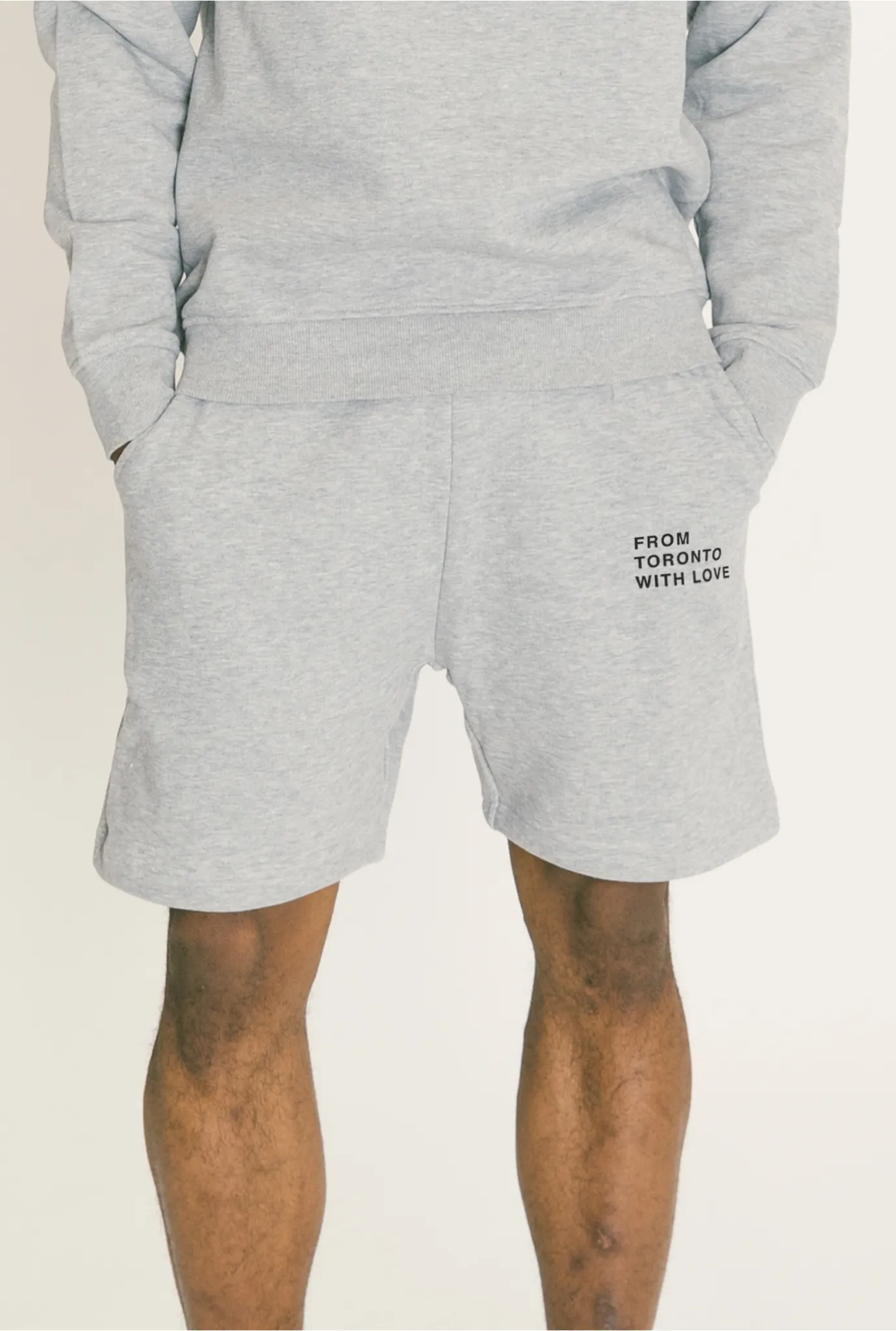 From Toronto with Love Fleece Shorts - Grey sold by Peace-Collective product image thumbnail 2