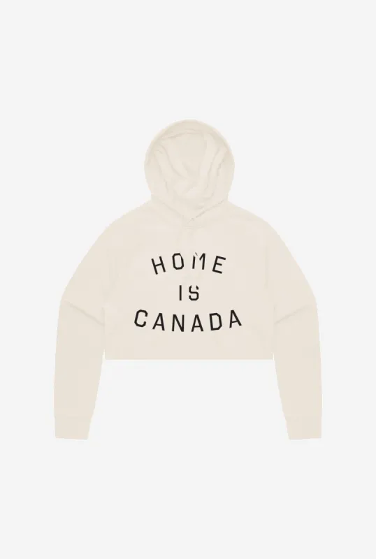 Home is Canada Cropped Hoodie - Ivory sold by Peace-Collective