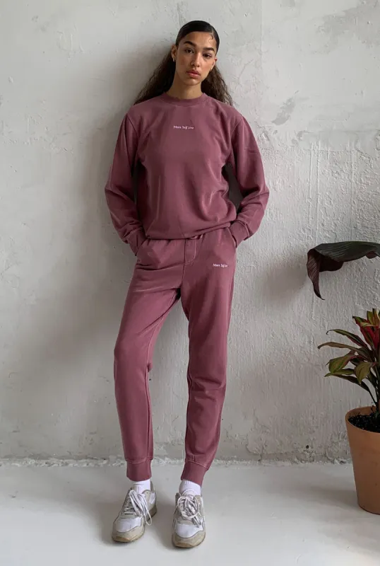 More Self Love Pigment Dye Jogger - Maroon sold by Peace-Collective