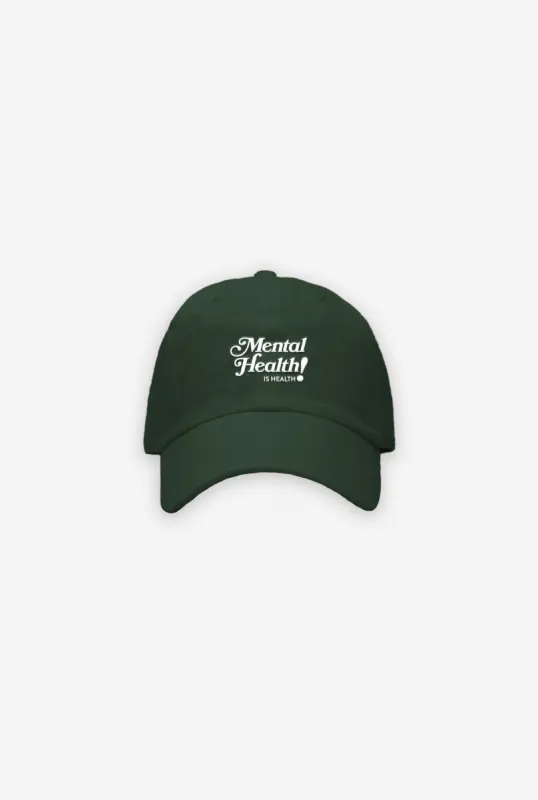Mental Health is Health! Dad Cap - Forest Green sold by Peace-Collective