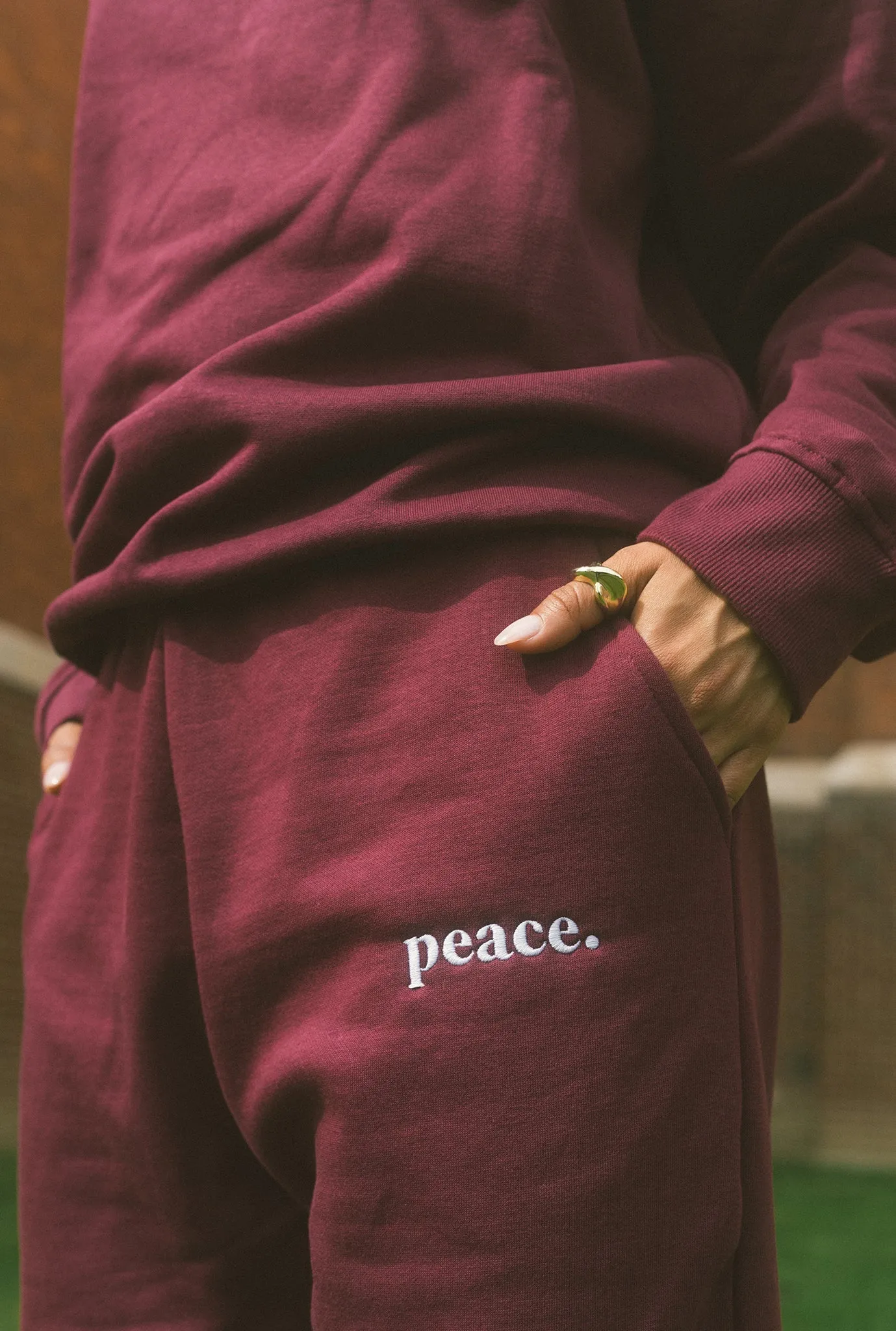 Peace Essentials Jogger - Maroon sold by Peace-Collective product image thumbnail 4