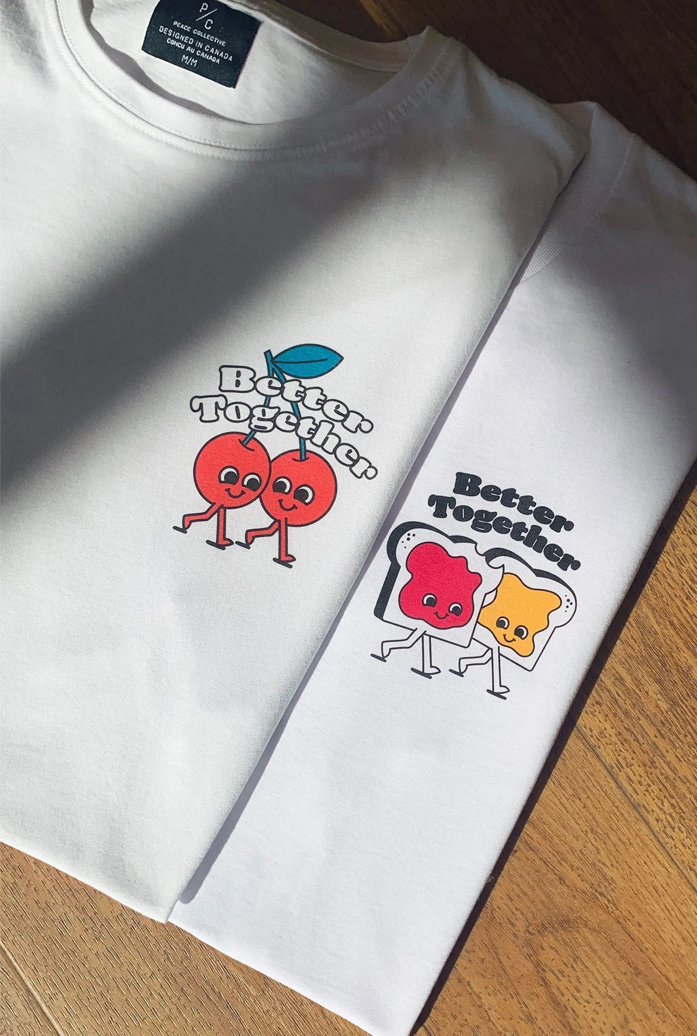 Better Together Cherries Graphic T-Shirt - White sold by Peace-Collective product image thumbnail 4