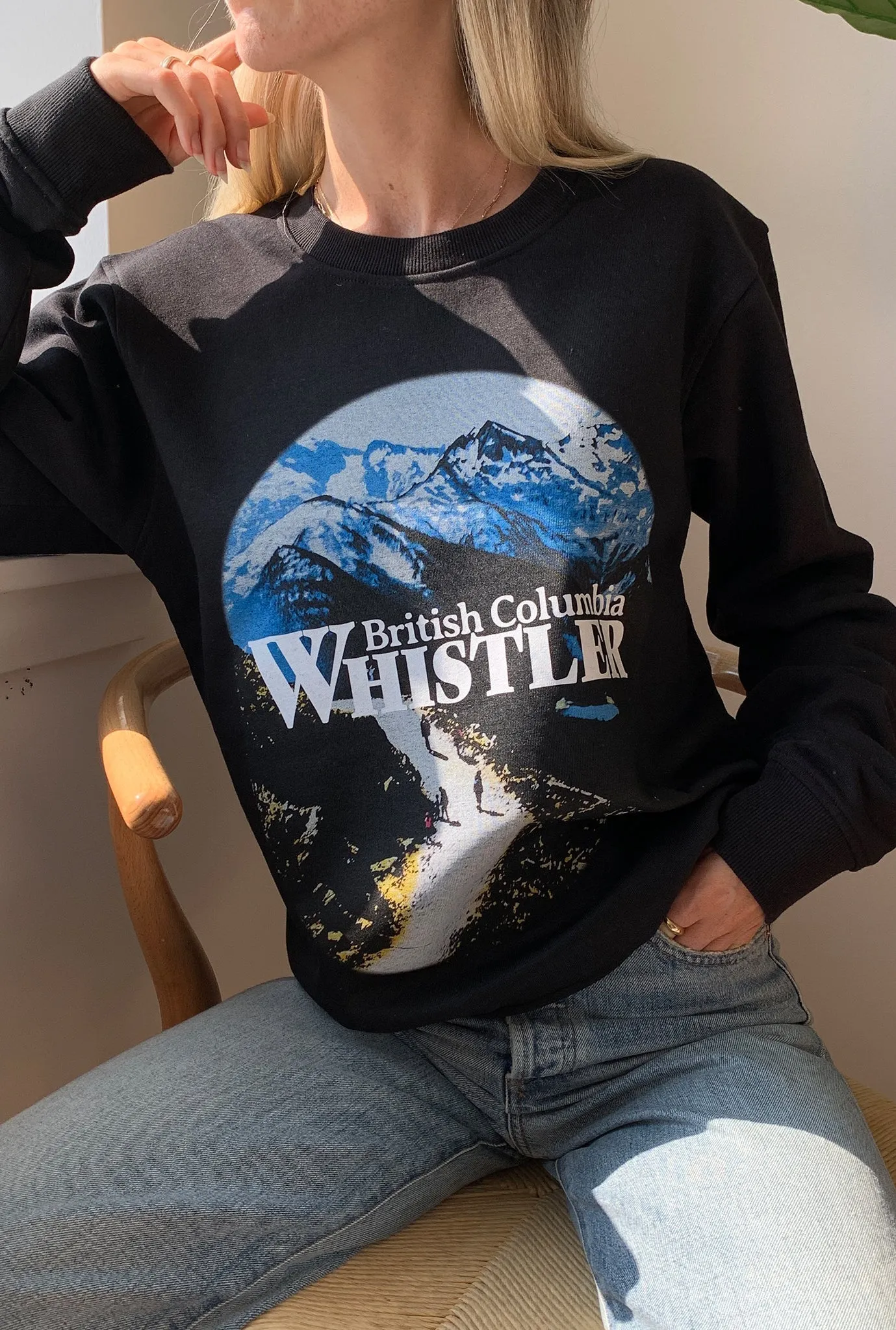 Whistler Post Card Crewneck - Black sold by Peace-Collective product image thumbnail 2