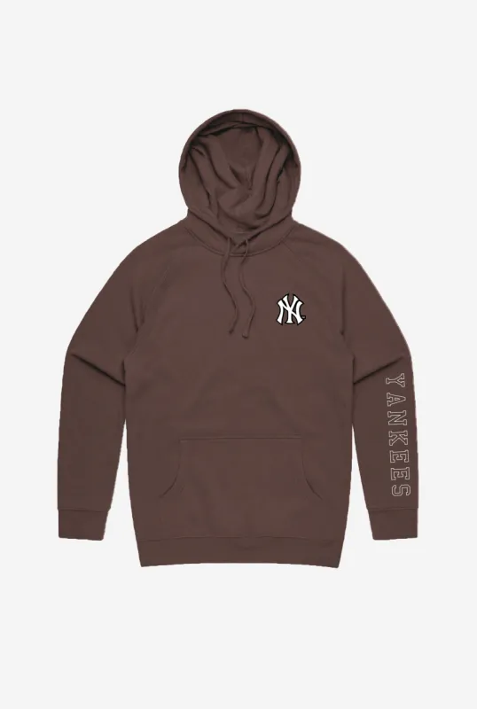 New York Yankees Logo Hoodie - Espresso sold by Peace-Collective