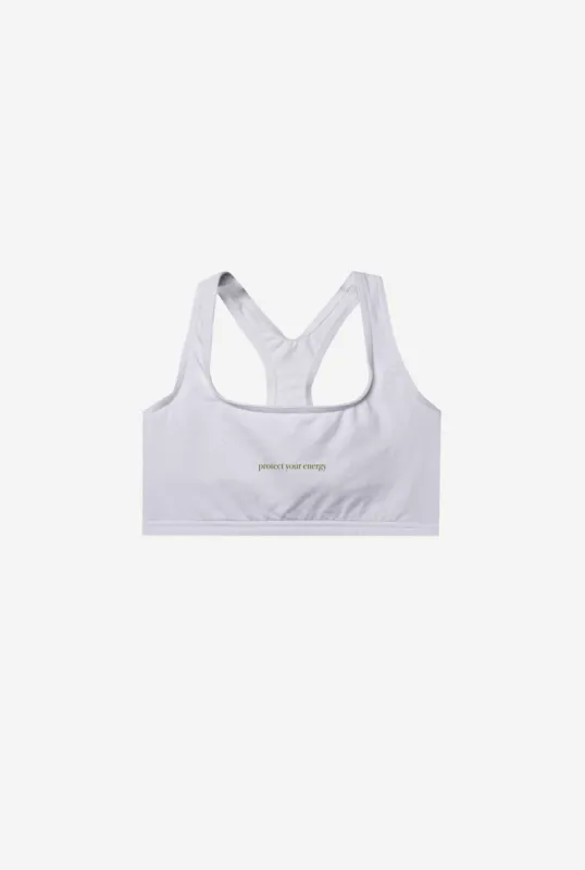 Protect Your Energy Movement™ Bra Top - White sold by Peace-Collective