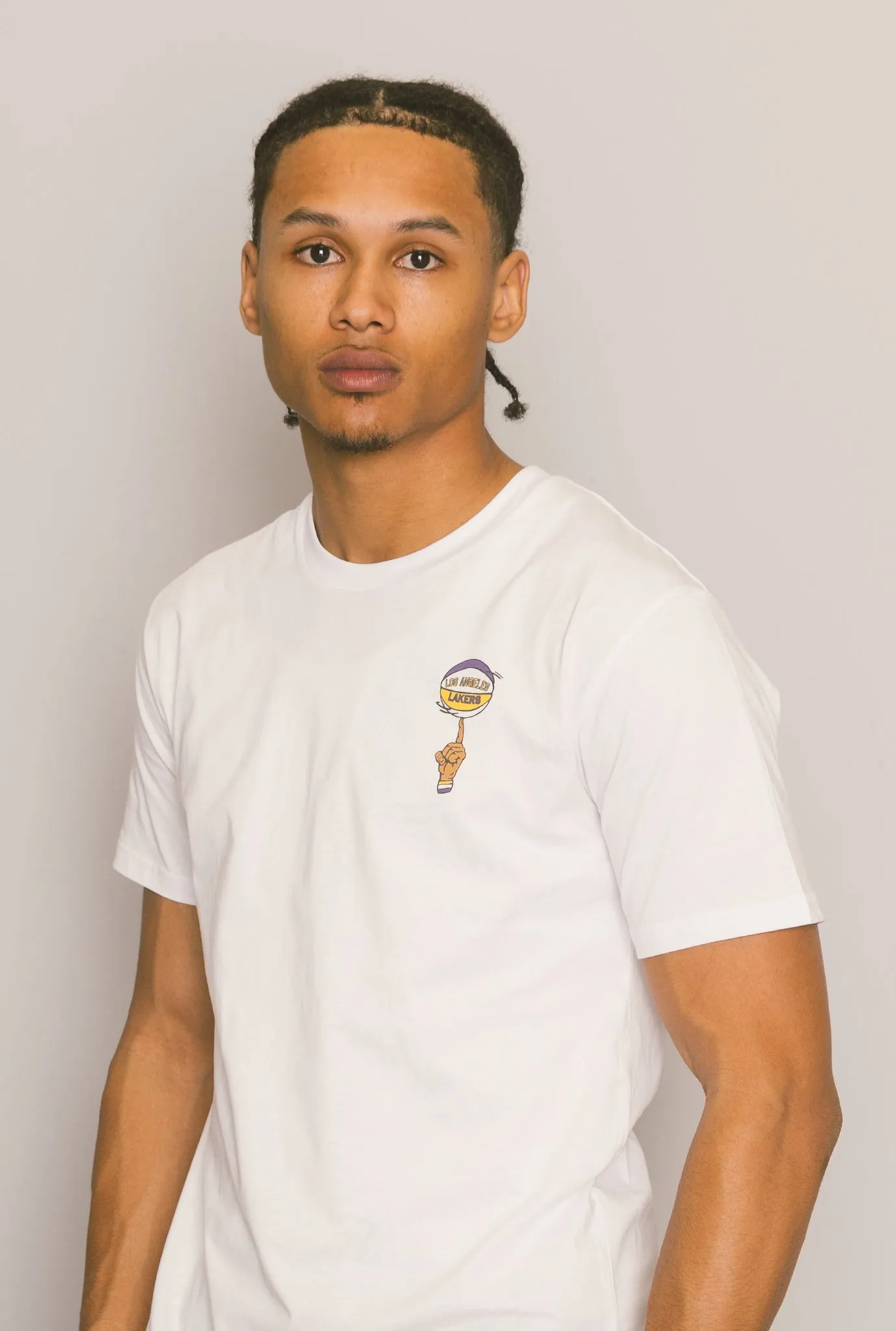 Los Angeles Lakers Spinning Ball T-Shirt - White sold by Peace-Collective product image thumbnail 2