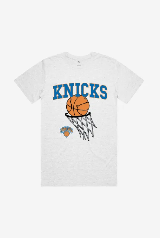 New York Knicks Net T-Shirt - White Ash sold by Peace-Collective