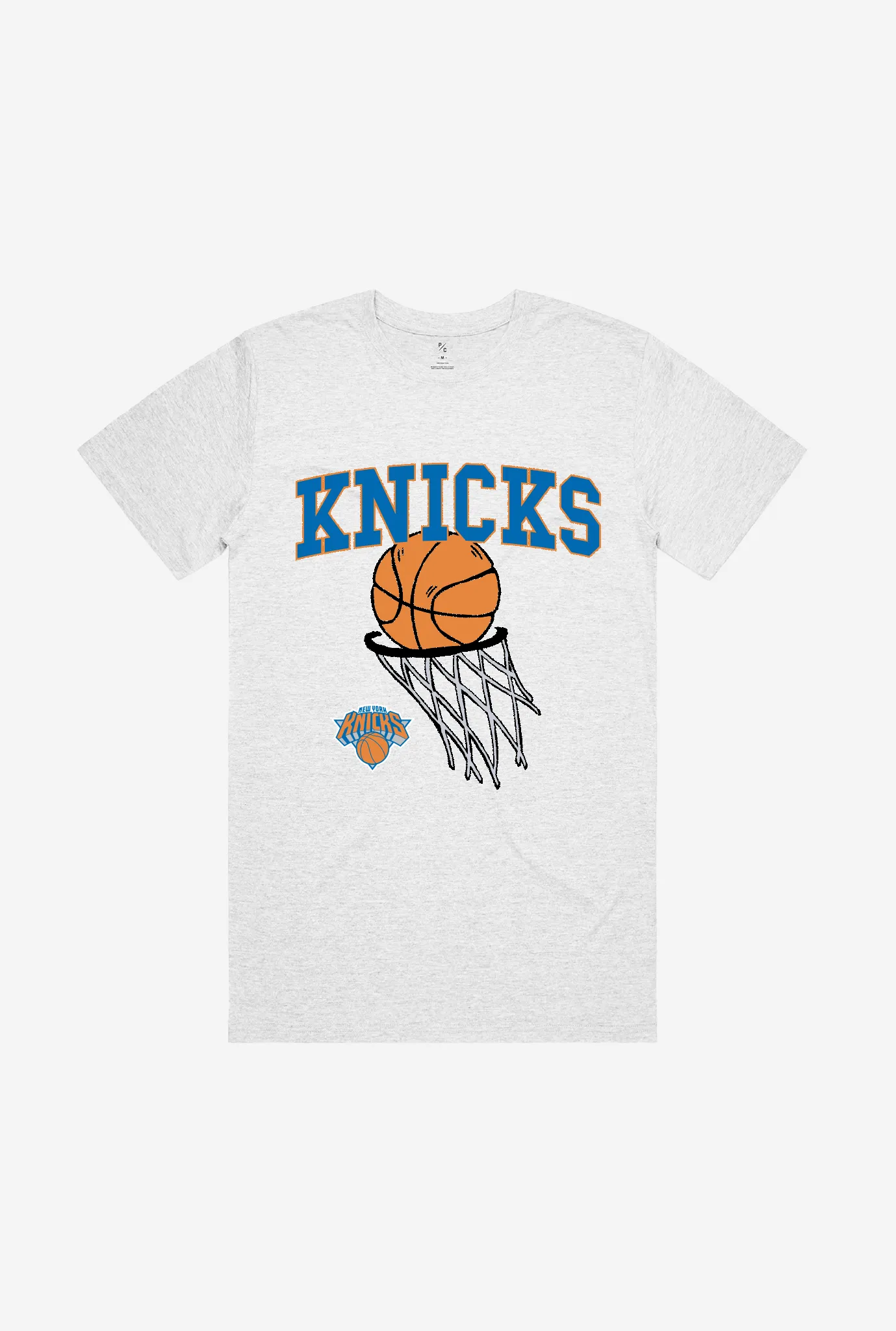 New York Knicks Net T-Shirt - White Ash sold by Peace-Collective