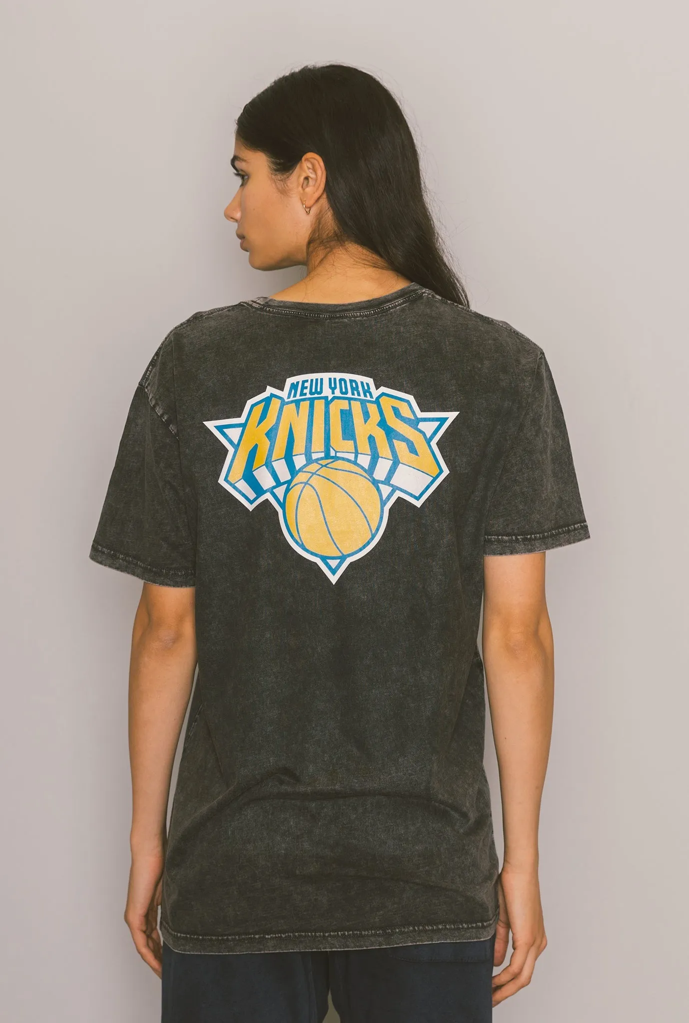 New York Knicks Stone Wash T-Shirt - Black sold by Peace-Collective product image thumbnail 2