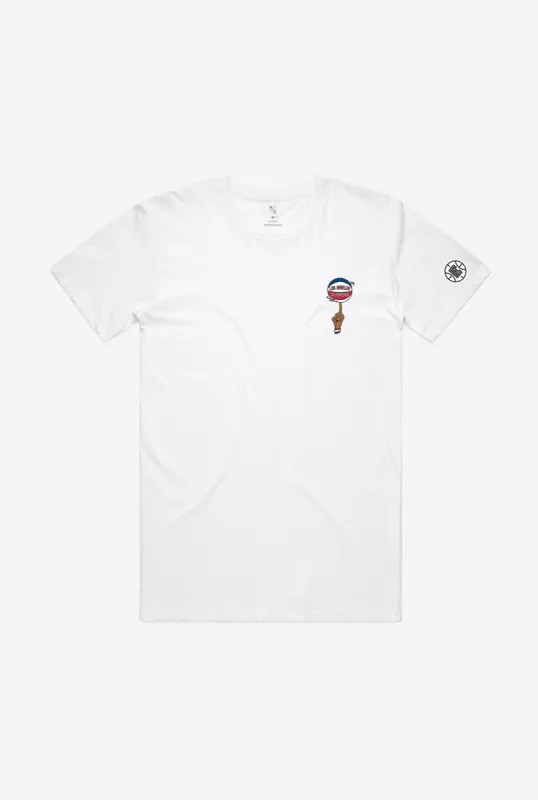 Los Angeles Clippers Spinning Ball T-Shirt - White sold by Peace-Collective
