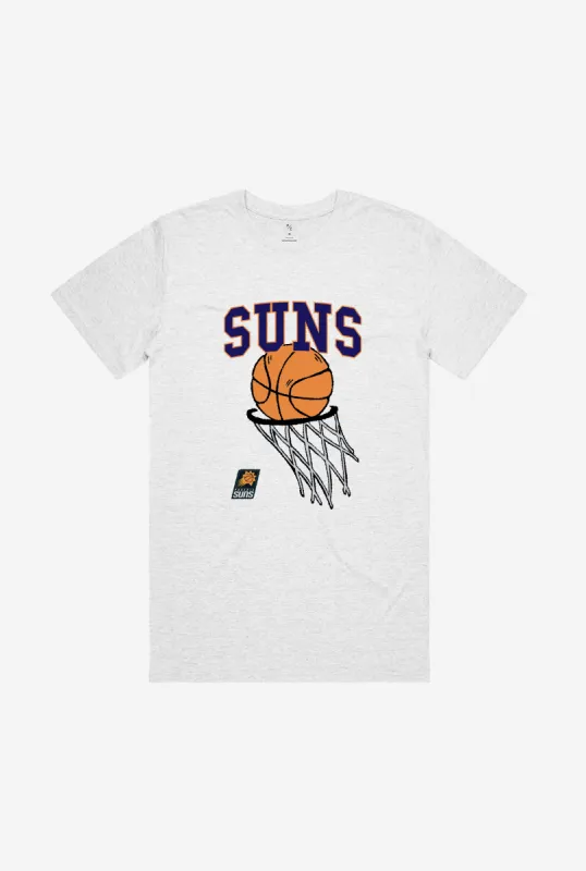 Phoenix Suns Net T-Shirt - White Ash sold by Peace-Collective