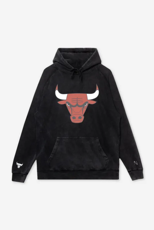 Chicago Bulls Stone Wash Logo Crewneck - Black sold by Peace-Collective