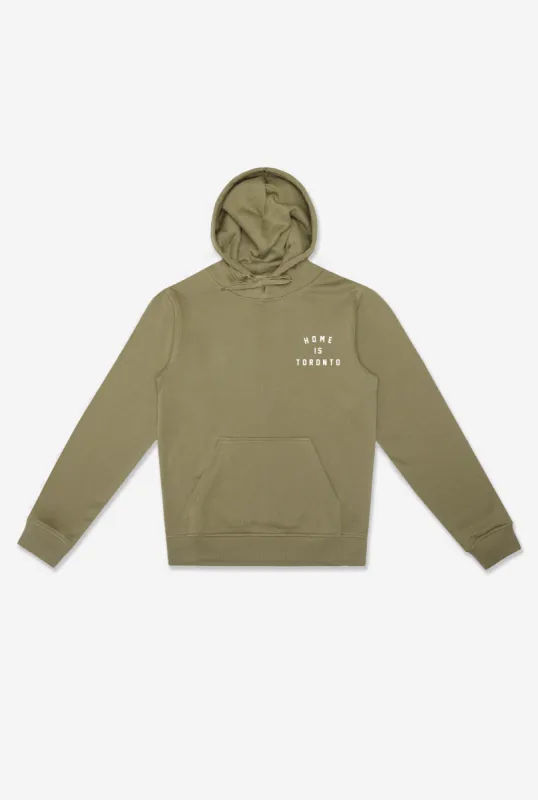 Home is Toronto Crescent Hoodie - Olive sold by Peace-Collective
