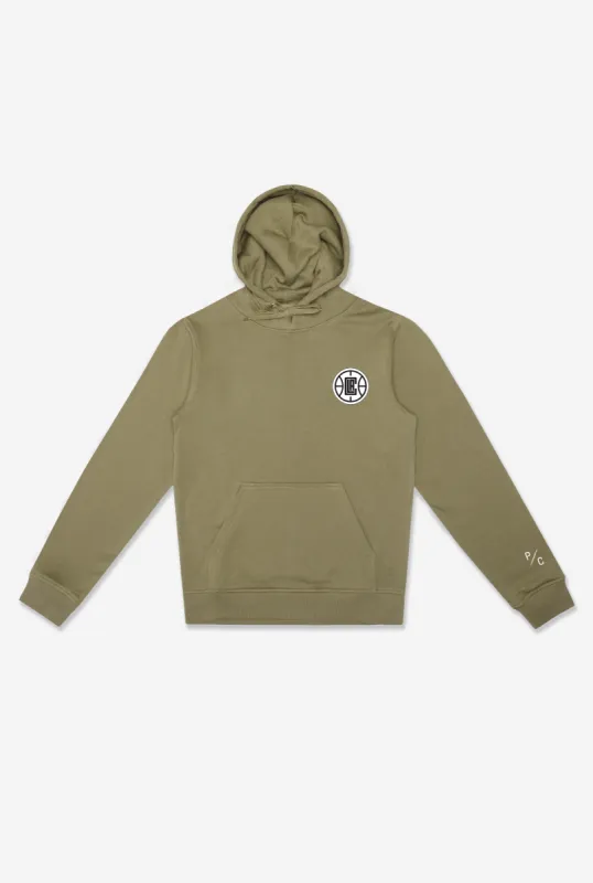 Los Angeles Clippers Logo Hoodie - Olive sold by Peace-Collective