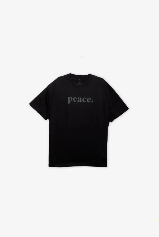 Peace Tonal T Shirt - Black sold by Peace-Collective
