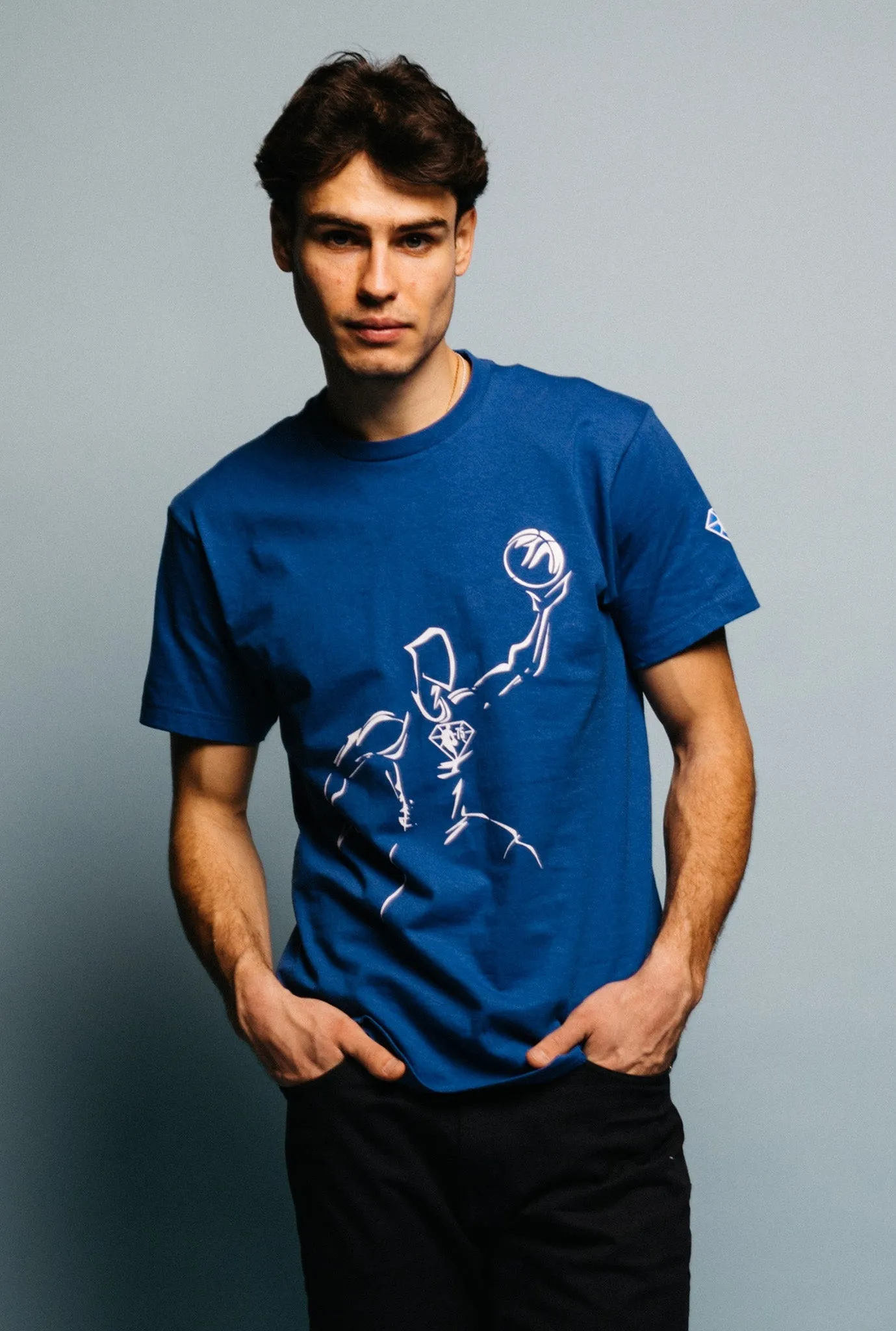 NBA 75th Anniversary T-Shirt - Royal sold by Peace-Collective