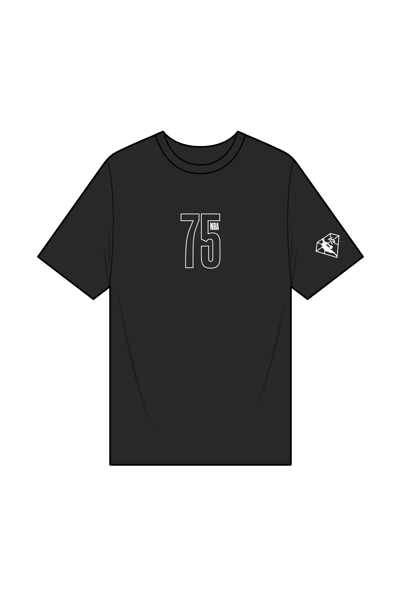 NBA 75th Anniversary T-Shirt - Black sold by Peace-Collective product image thumbnail 4
